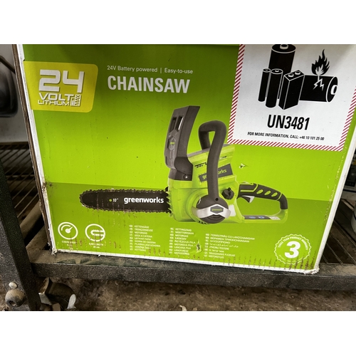 309 - band new chain saw no charger