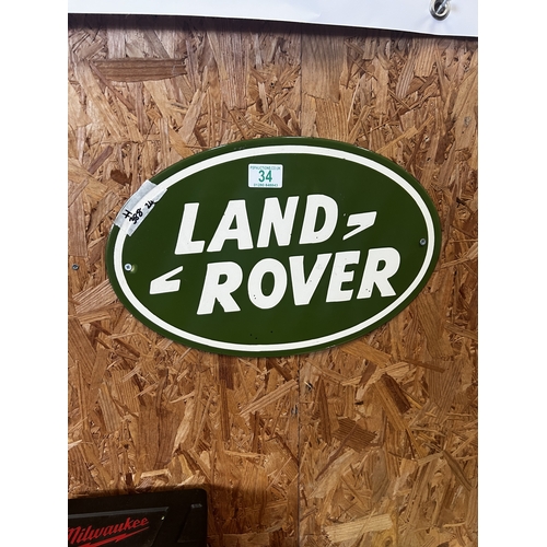 34 - 388        enamel land rover sign