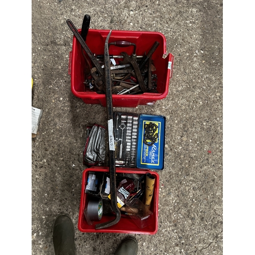 428 - x 2 crates tools etc