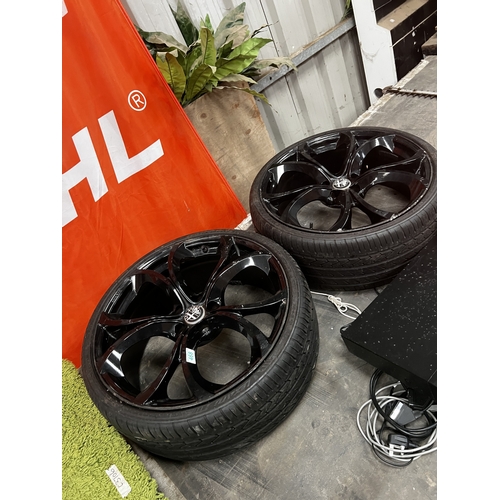 468 - pair Alfa Romeo alloy wheels