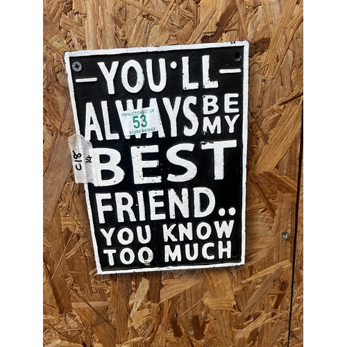 53 - best friend sign