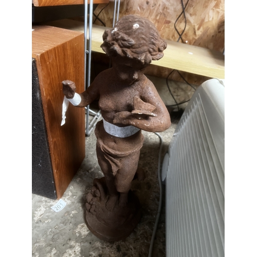 201 - metal putti with butterfly