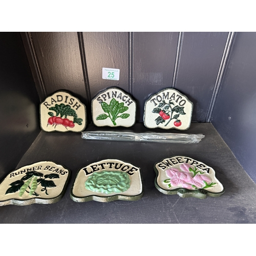 25 - x 6 metal veg signs