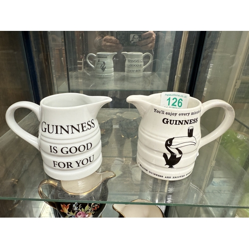 126 - (73)x 2 Guinness jugs