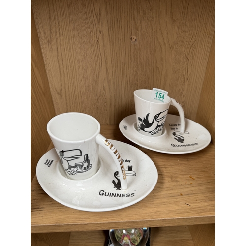 154 - x 2 Guinness cups & saucers