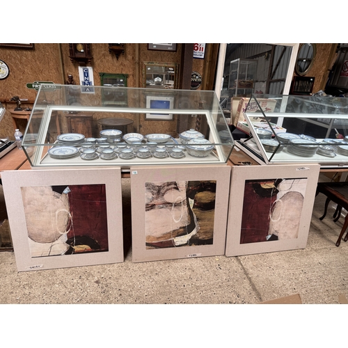 158 - x 3 large modern pictures