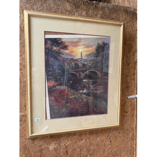 166 - picture of bridge with poppies