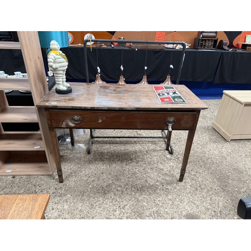 109 - vintage large side table two draw