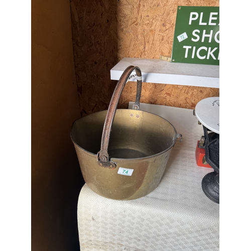 74 - brass jam pan