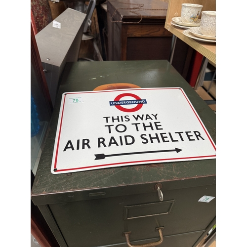 78 - enamel underground sign