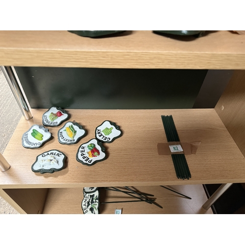 82 - x 6 metal vegetable signs