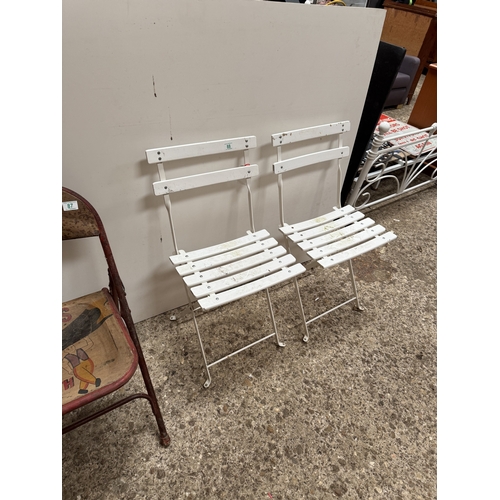 88 - x 2 metal garden chairs