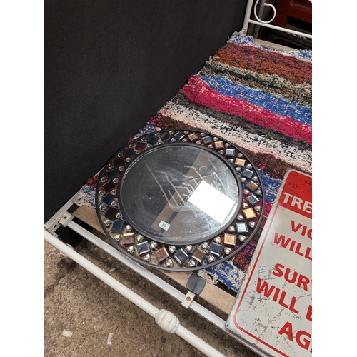 89 - decorated round mirror