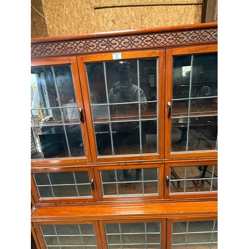 2 - triple glazed cabinet 173 cm tall x 30 cm deep x 128 cm wide