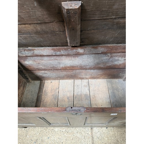 59 - vintage coffer blanket box  table 59 cm deeo x 142 cm wide x 76 cm high