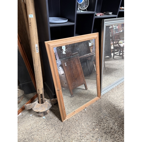 16 - pine framed mirror