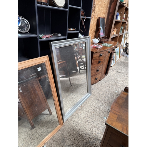 17 - silver framed mirror