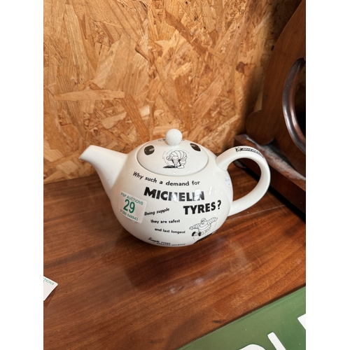 29 - Michelin tyres teapot