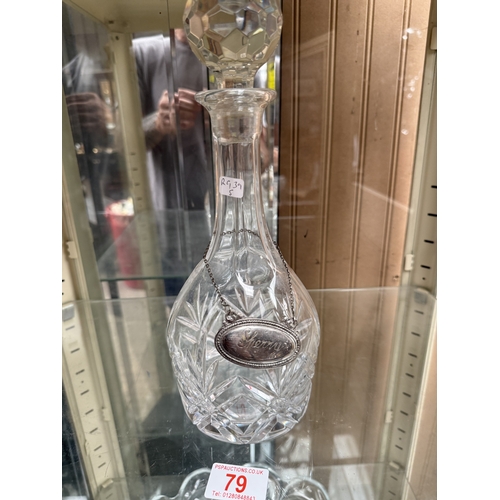 79 - cut glass sherry decanter