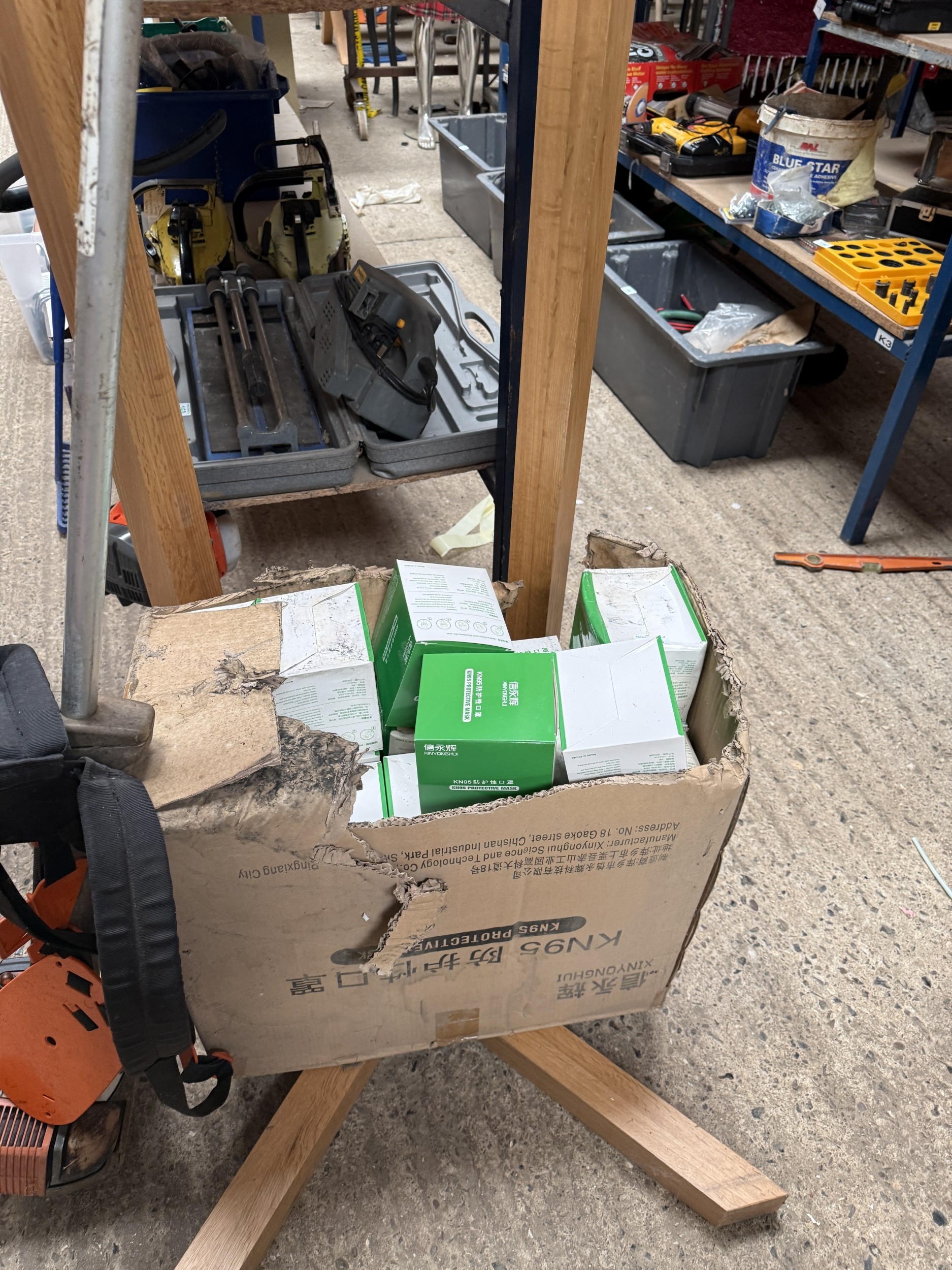 box of protective masks