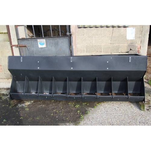 11 - Pig Feeder
Pig trough sutible for fatterning bacon pigs, 9 space, 250 kilo capacity measurments 2.7m... 