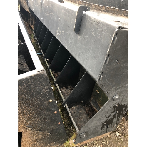 12 - Pig trough sutible for fatterning bacon pigs, 9 space, 250 kilo capacity measurments 2.7m by 0.55m
R... 