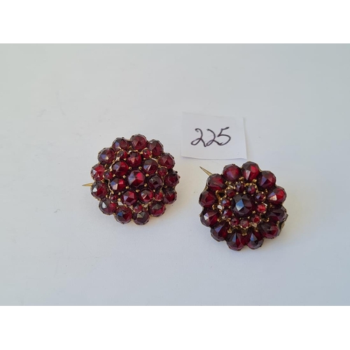 225 - Two 19thc garnet brooches