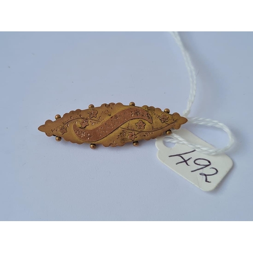 492 - Edwardian 9ct Baby brooch 2.2g