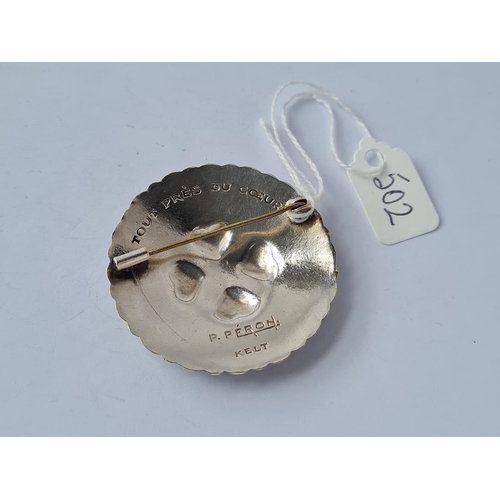 502 - A Frech silver Pierre Perion kelt brooch