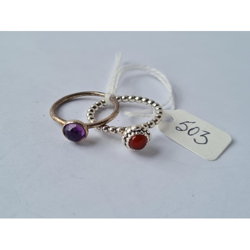 503 - Two pandora birth stone rings