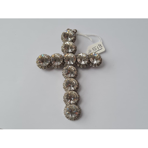 518 - A large cross brooch/pendant by Butler & Wilson