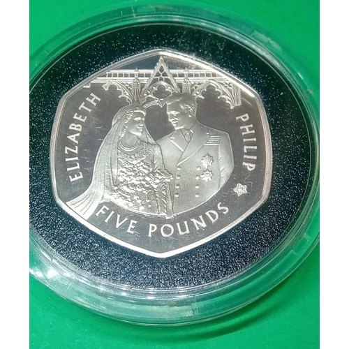 1138 - Alderney proof silver £5 coin 2007