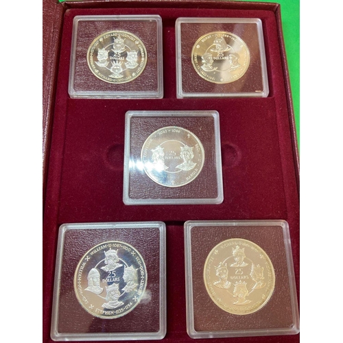 1225 - The Silver Kings of England 10 coin set approx 365 g.