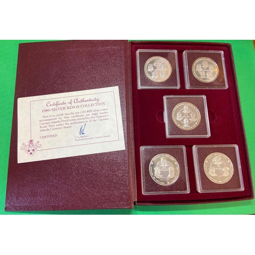 1225 - The Silver Kings of England 10 coin set approx 365 g.