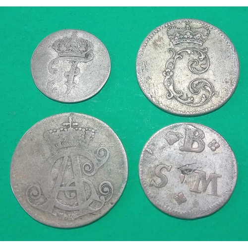 1245 - Four 18th Century German coins