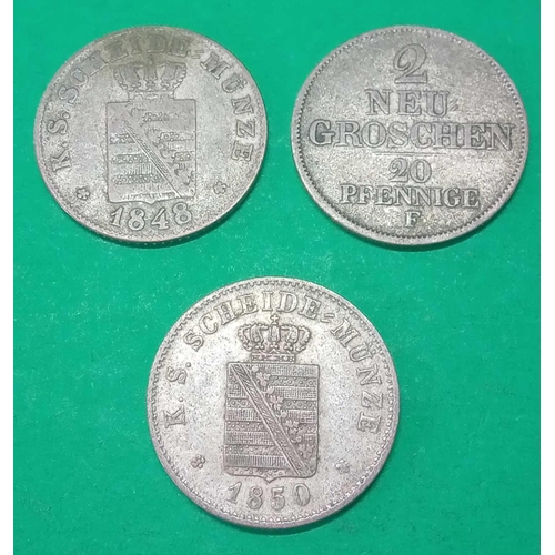 1247 - Three 19th Century German coins