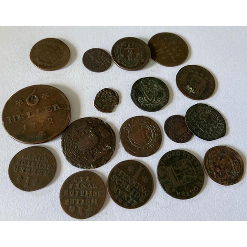 1339 - Seventeen 18th Century European coins