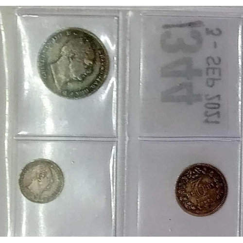 1344 - 1833 part Maundy set (threepence missing)