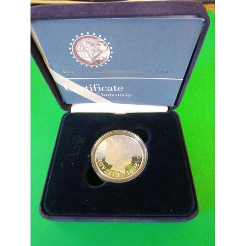 1400 - 2001 proof silver £5 coin