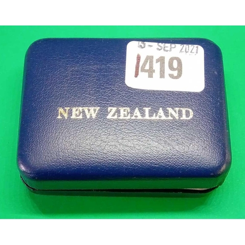 1419 - 1974 New Zealand proof silver dollar