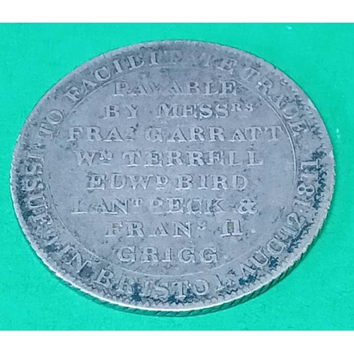 1456 - Bristol bank shilling token, 1811