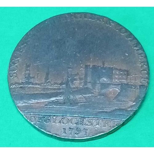 1458 - Gloucester and Berkeley canal token 1793