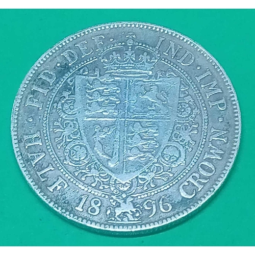 1487 - Victorian half-crown 1896