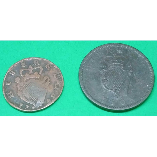 1503 - Irish Penny 1805 and Halfpenny 1782