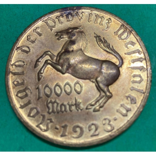 1508 - German gilt 10,000 mark 1923 high grade