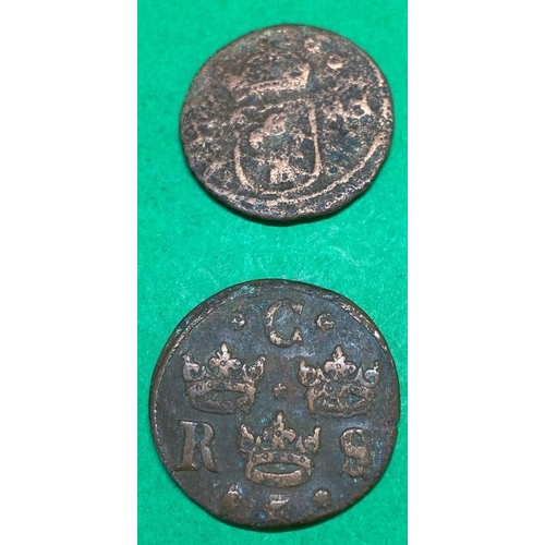 1519 - Three antique copper coins