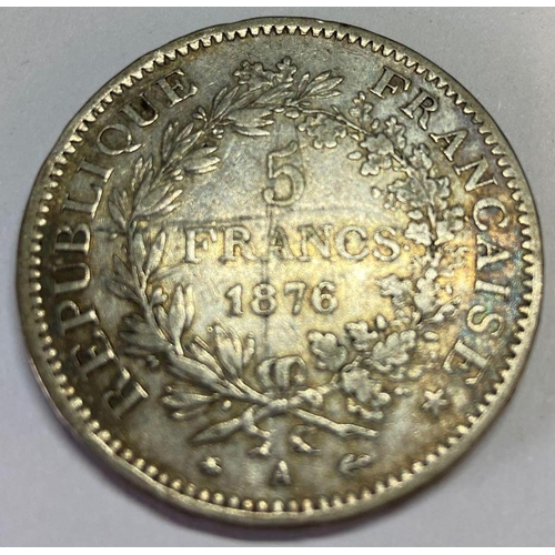 1525 - France 5 Francs 1876