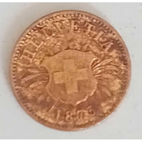 1536 - Swiss 5 rappen 1873