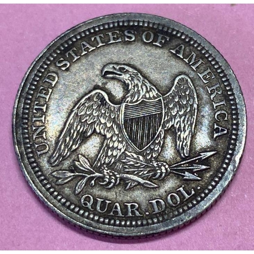 1537 - USA 25cent 1854 better grade