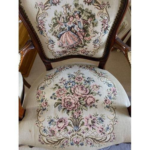 1565 - A pair of Adams style elbow chairs  with padded backs with padded backs and seats